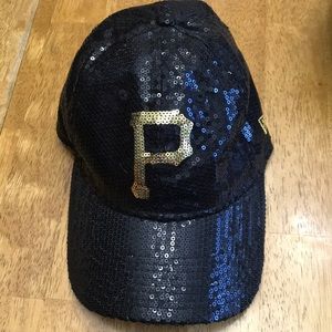 Black and Gold Sequin Pirate Hat